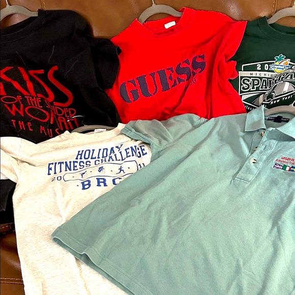 Men’s Casual Shirts for Work or Play, Paint Shirts dirty jobs BUNDLE of FIVE M-L - Picture 1 of 6